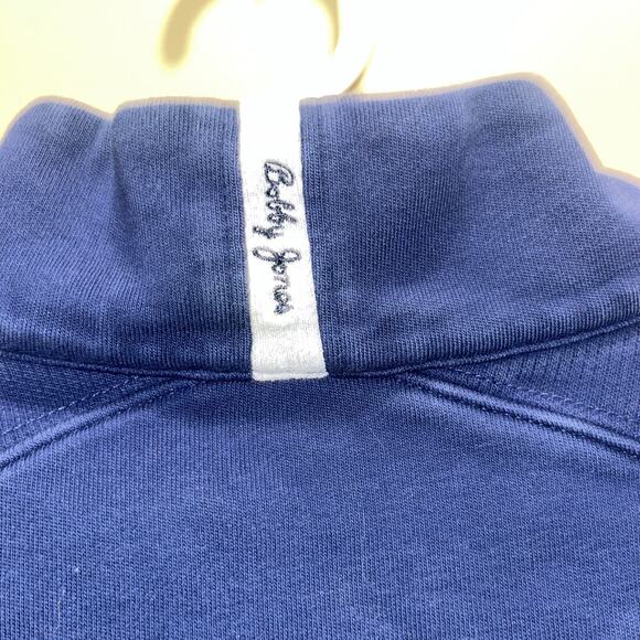 Bobby Jones Men's Golf Zip Pull Over Sweater Blue L Peruvian Cotton Casual - Picture 6 of 14